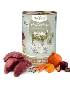 AniForte® PureNature FarmsLamb "Lam met pompoen" - Natuurmenu voor honden (400g)