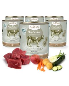 AniForte PureNature Country Beef "Rund met wortel" - Natuurmenu voor honden (6 x 800g)