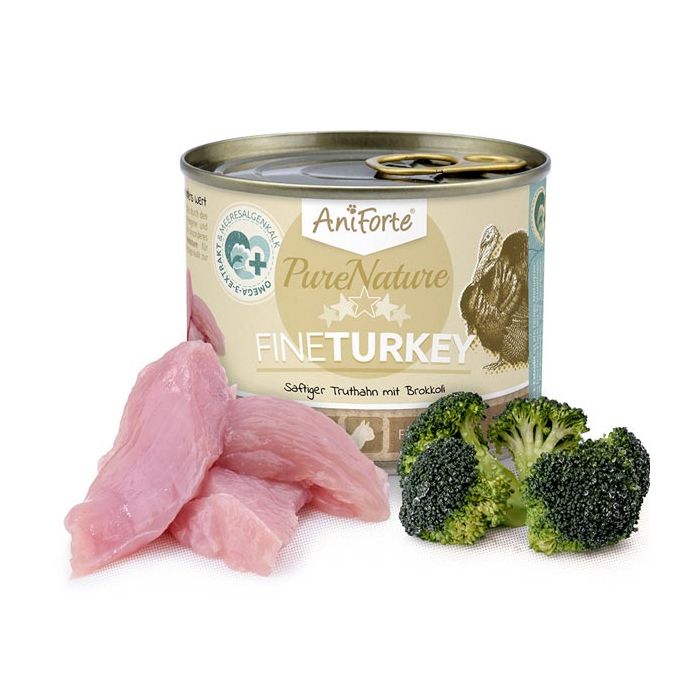 AniForte® PureNature FineTurkey "Kalkoen met broccoli" - Natuurmenu voor katten