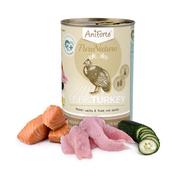 AniForte® PureNature Fish&Turkey "Zalm en kalkoen" - Natuurmenu voor katten