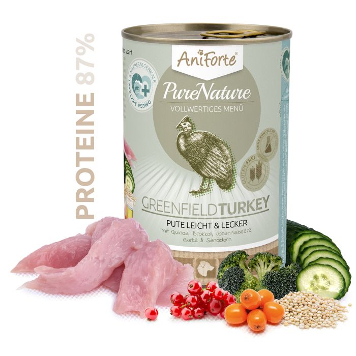 AniForte® PureNature GreenField Turkey - Natuurmenu voor honden (400g)